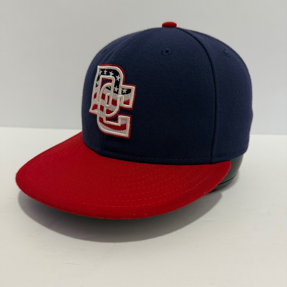 New Era‎ 59FIFTY Washington Nationals DC Fourth of July Hat Navy Red Size 7